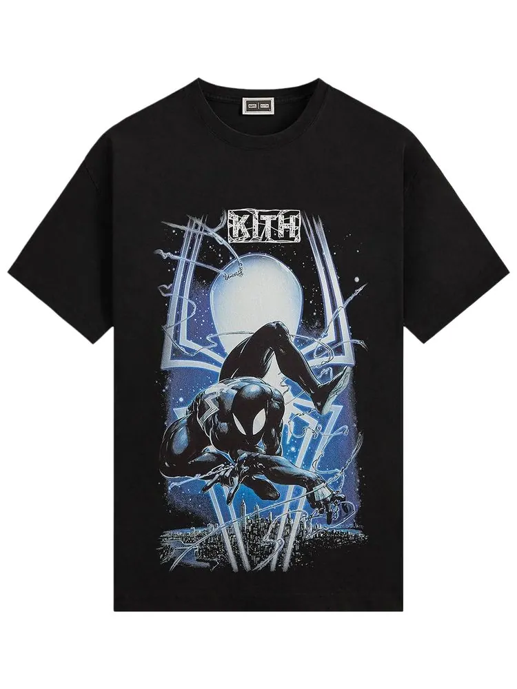 Винтажная футболка Kith x Marvel Symbiote Spiderman — изображение 1 из 2, черный