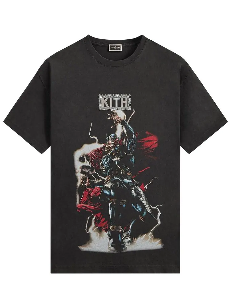 Винтажная футболка Kith x Marvel Thor — изображение 1 из 2, черный