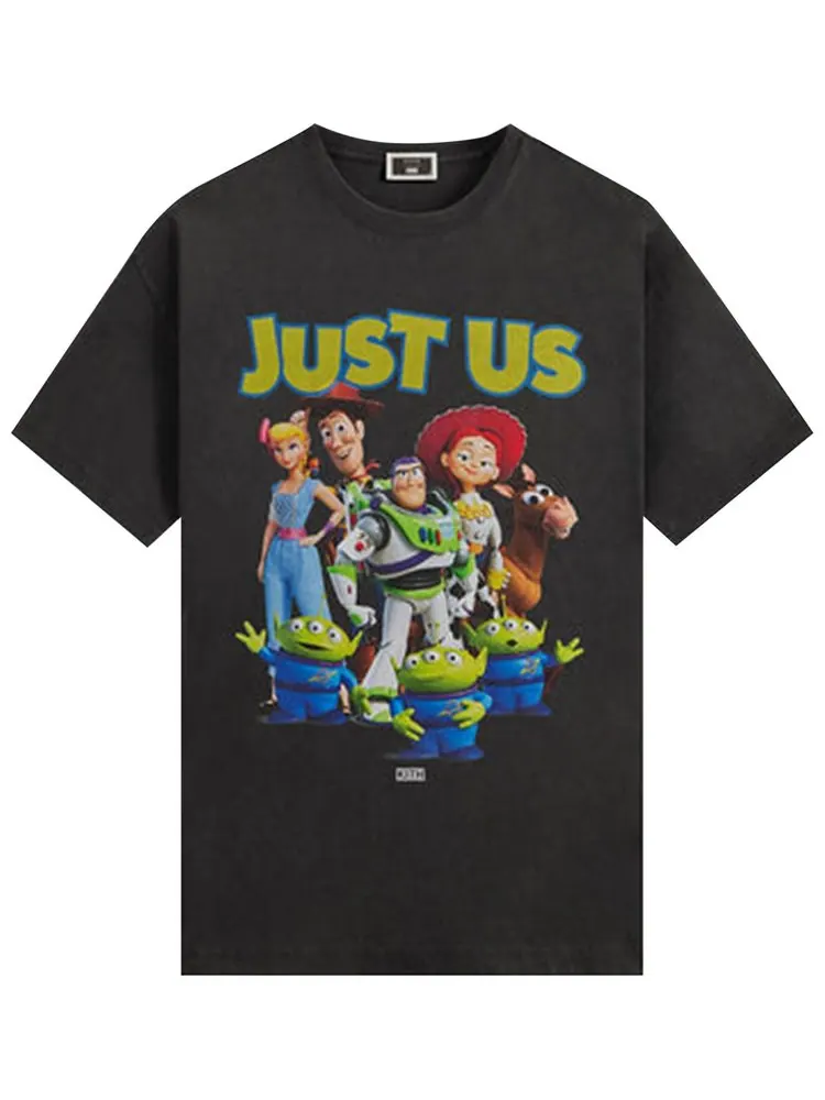 Футболка Kith x Disney для Pixar Just Us Toy Story в винтажном стиле — изображение 1 из 2, черный
