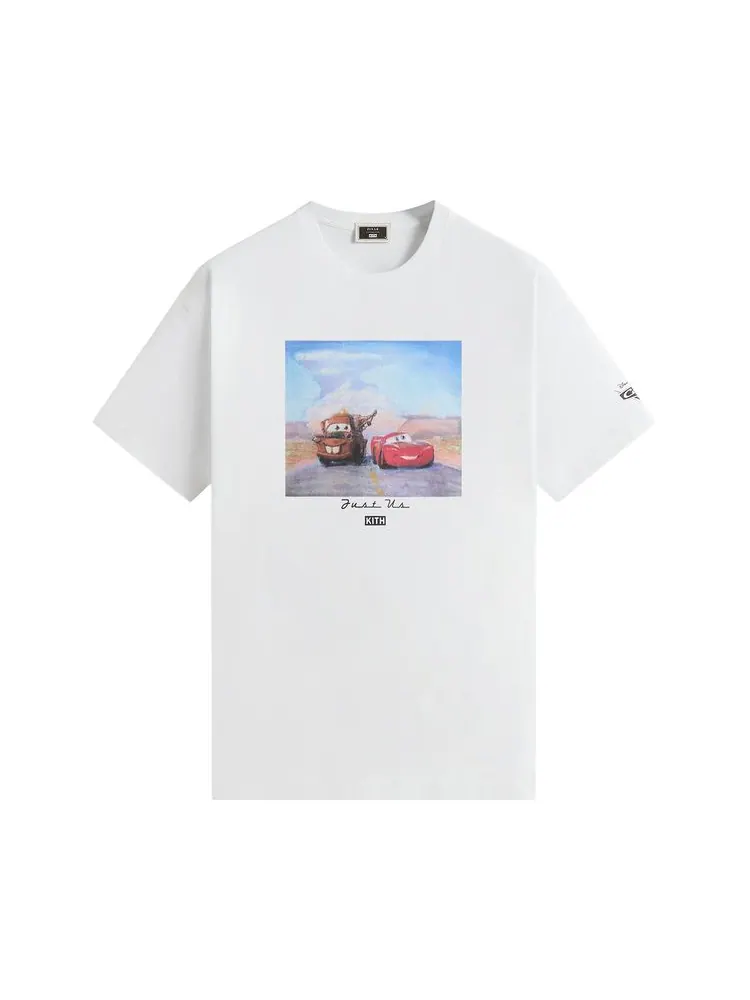 Футболка Kith x Disney For Pixar Cars Just Us Vintage Tee — изображение 1 из 2, белый