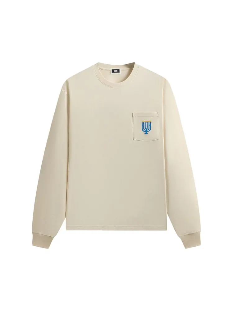 Футболка с длинными рукавами и карманом Kith Hanukkah Stained Glass — изображение 1 из 2, белый