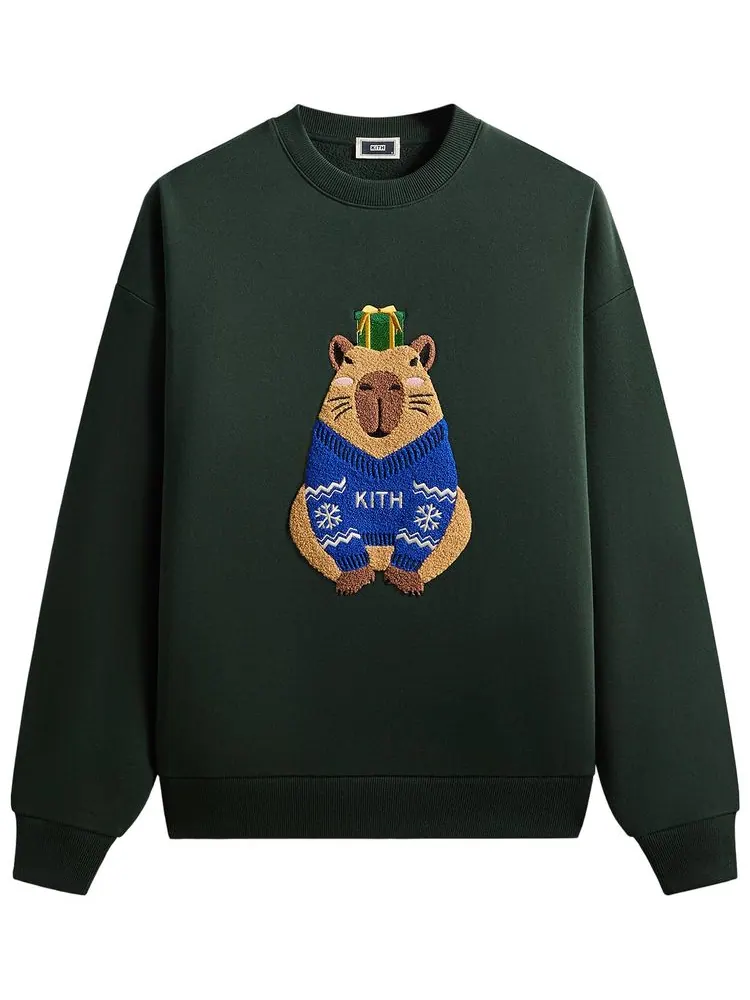 Толстовка Kith Kithmas Capybara Nelson Crewneck — изображение 1 из 2, зеленый