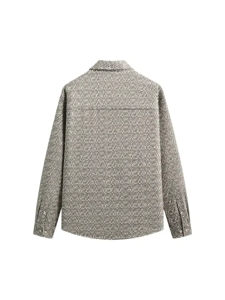 Рубашка Kith Mixed Weave Apollo — изображение 2 из 2, серый