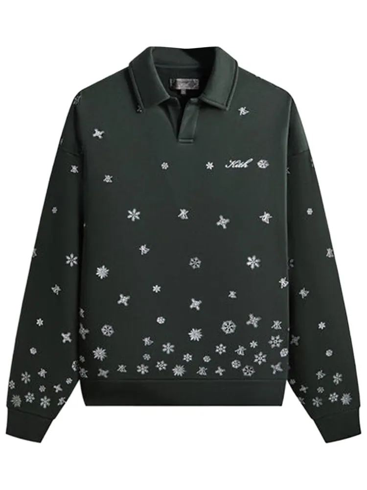 Толстовка Kith Kithmas Snowflakes Nelson Rugby Pullover — изображение 1 из 2, зеленый