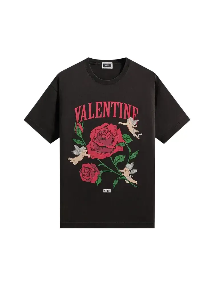 Винтажная футболка Kith Valentine — изображение 1 из 2, черный
