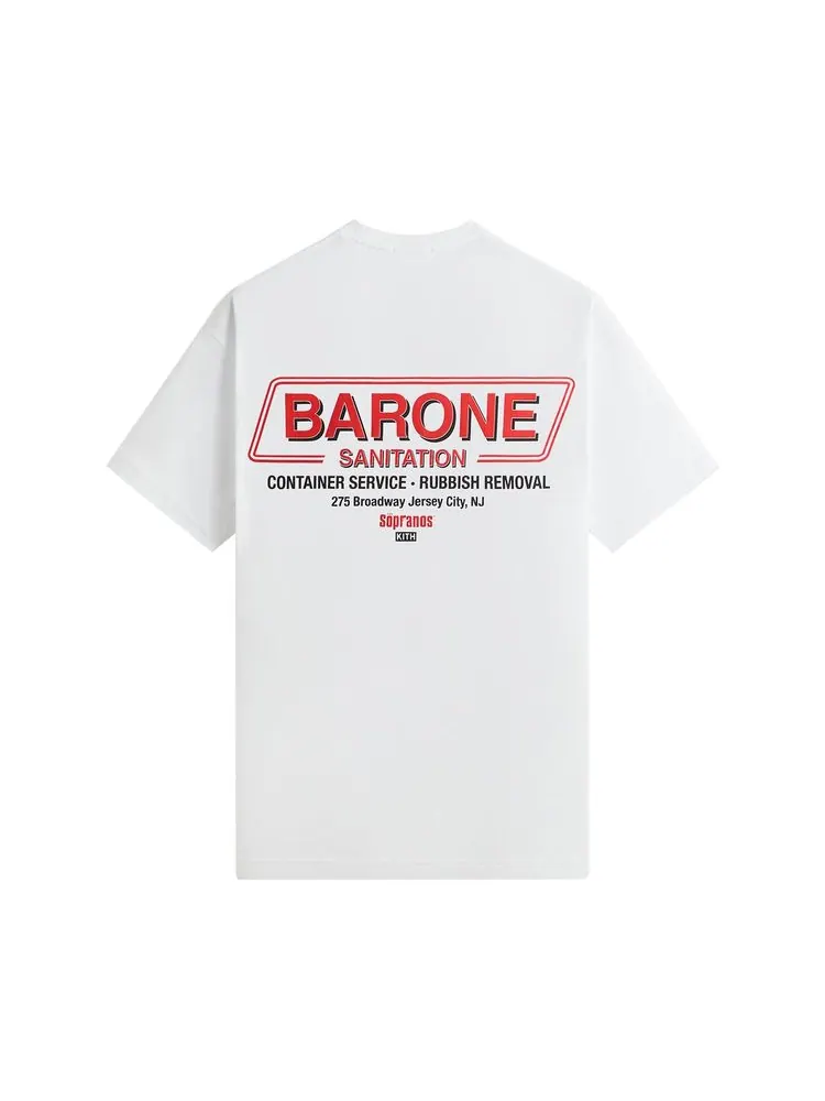 Футболка Kith For The Sopranos Barone Sanitation Vintage Tee — изображение 2 из 2, белый