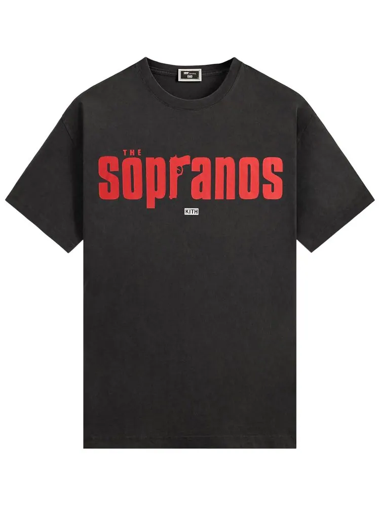 Винтажная футболка Kith For The Sopranos с главным логотипом — изображение 1 из 2, черный
