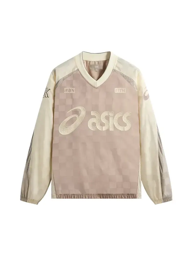 Эксклюзивный пуловер Kith x Asics Loyalty Dayton Combo Pullover — изображение 1 из 2, бежевый