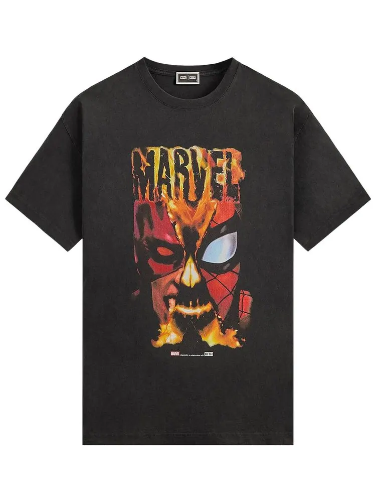 Винтажная футболка Kith x Marvel — изображение 1 из 2, черный