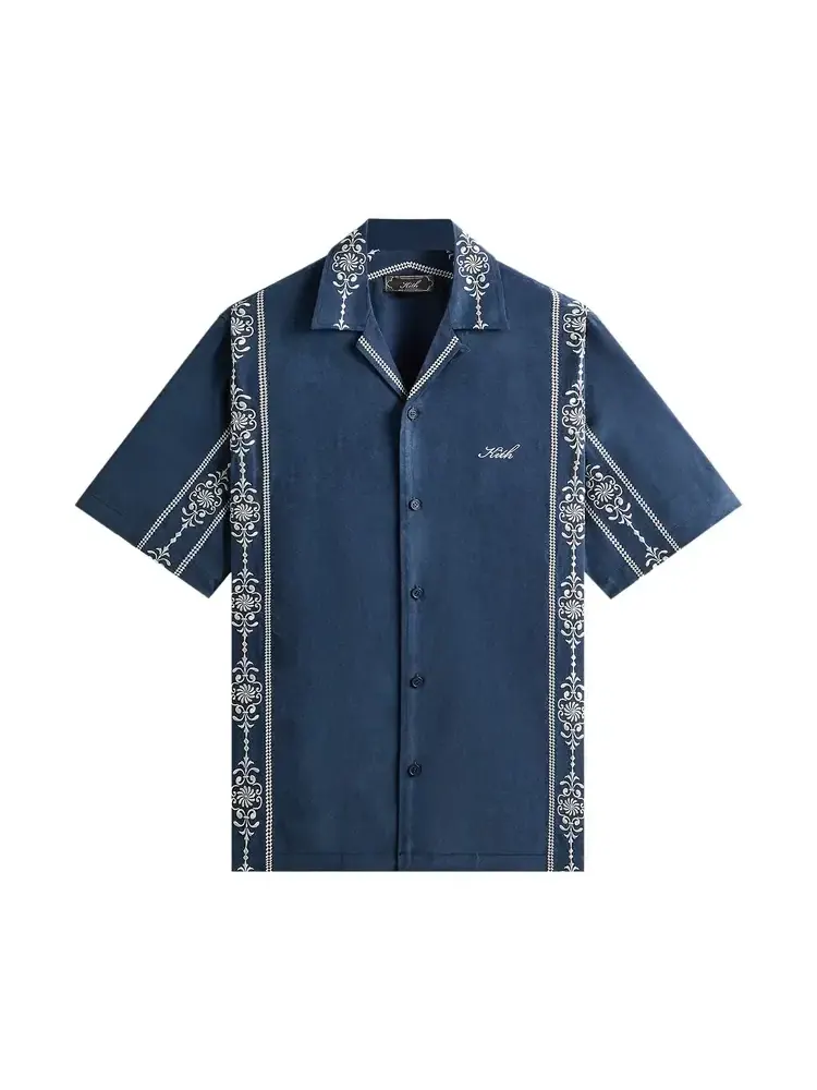 Рубашка с отложным воротником Kith Cupro Linen Thompson — изображение 1 из 2, черный