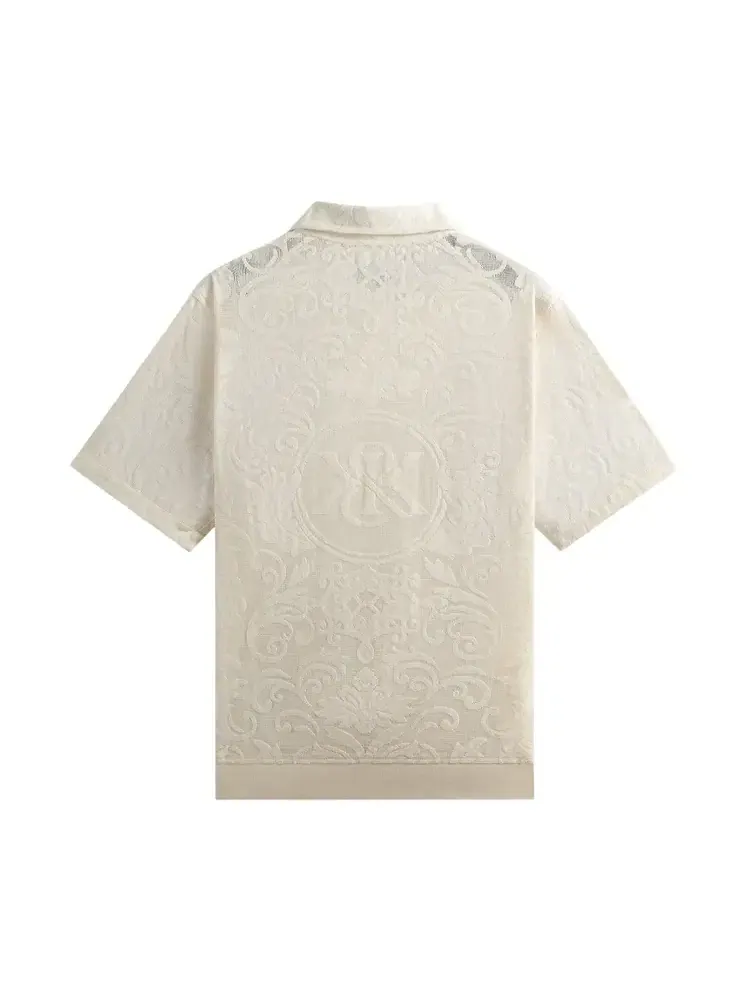 Рубашка-поло с узором Kith Knit Lace Leo Polo — изображение 2 из 2, бежевый