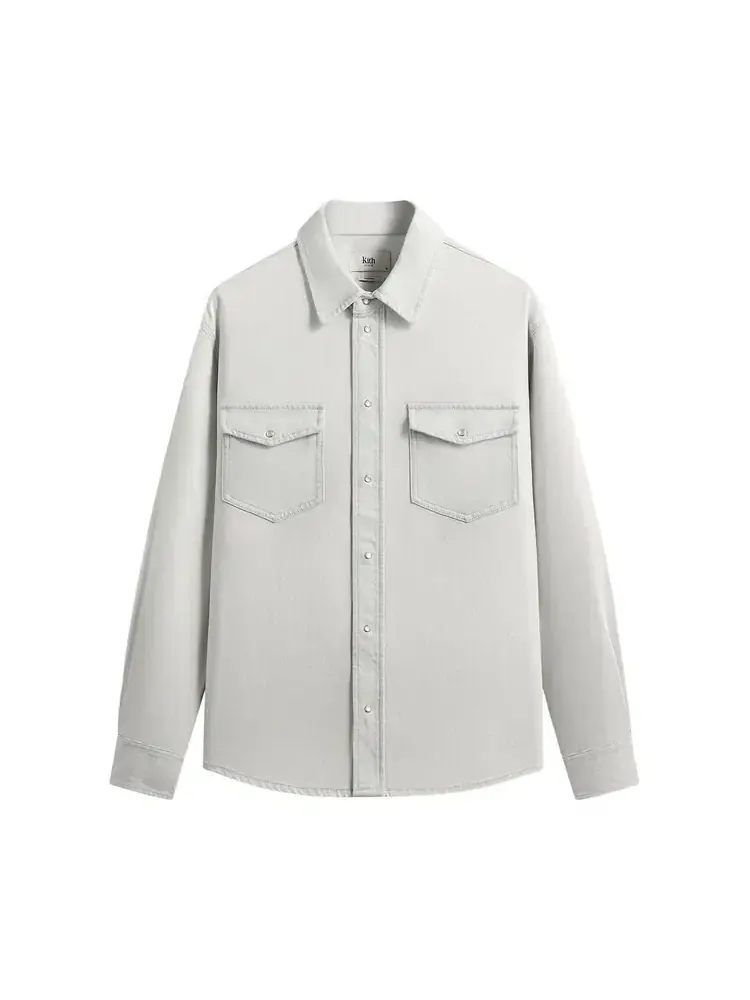 Джинсовая рубашка с длинными рукавами Kith Midweight Denim Warwick — изображение 1 из 2, синий