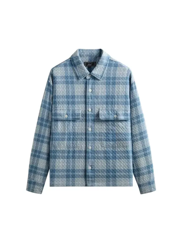 Рубашка Kith Washed Indigo Plaid Henson — изображение 1 из 2, синий