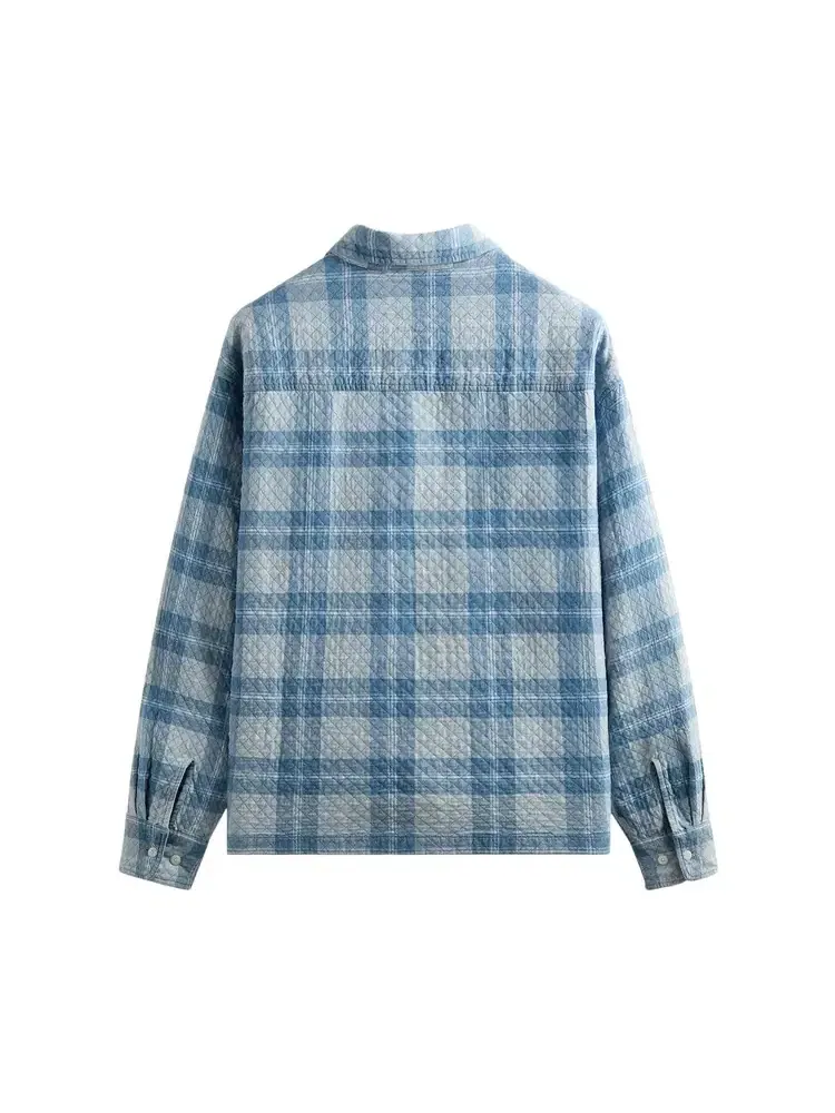 Рубашка Kith Washed Indigo Plaid Henson — изображение 2 из 2, синий
