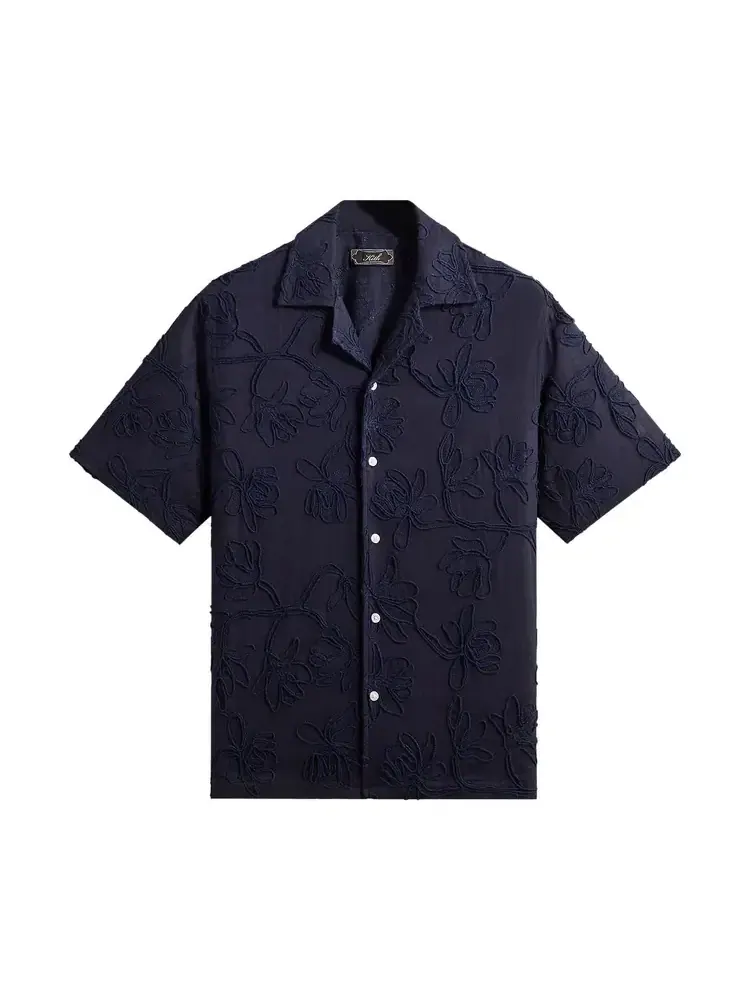 Рубашка Kith Corded Floral Thompson Camp Collar Shirt — изображение 1 из 2, черный