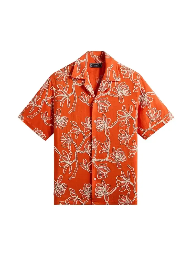 Рубашка Kith Corded Floral Thompson Camp Collar Shirt — изображение 1 из 2, красный