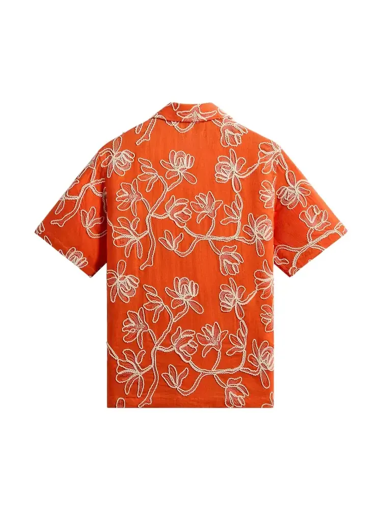 Рубашка Kith Corded Floral Thompson Camp Collar Shirt — изображение 2 из 2, красный