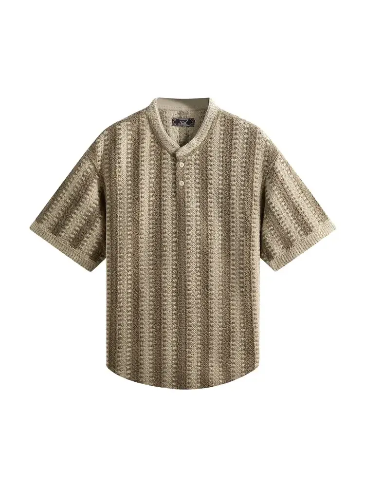 Вязаный пуловер Kith Geo Crochet Warner — изображение 1 из 2, бежевый