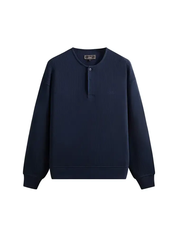 Пуловер Kith Micro Waffle Long Sleeve Colby — изображение 1 из 2, черный