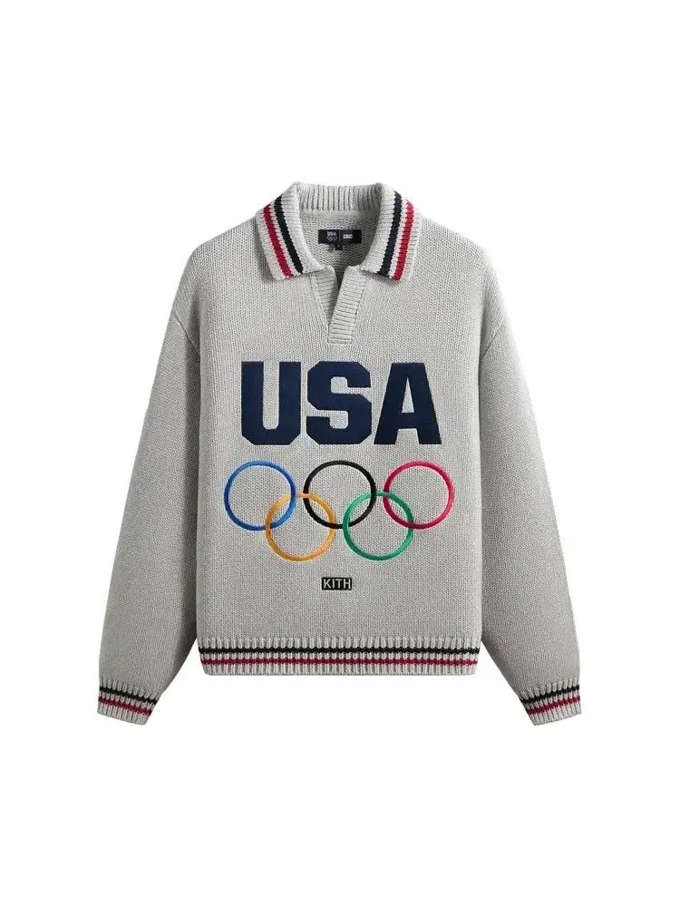Джемпер Kith For Team USA Nelson Rugby Sweater — изображение 1 из 2, серый