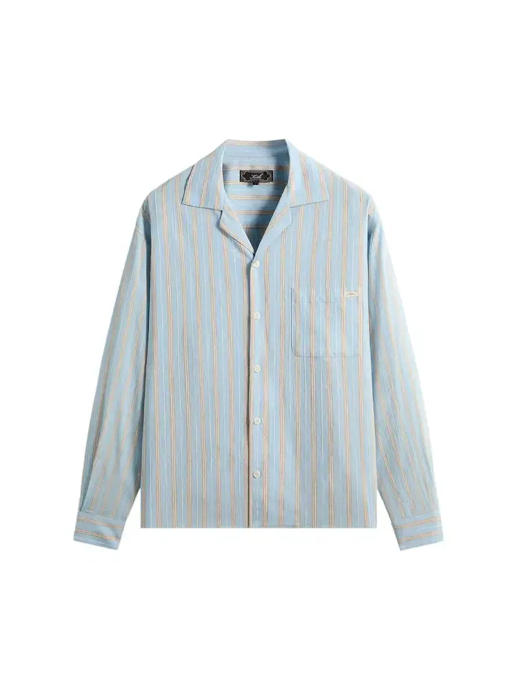 Рубашка Kith Barre Stripe Long Sleeve Gianni — изображение 1 из 2, синий