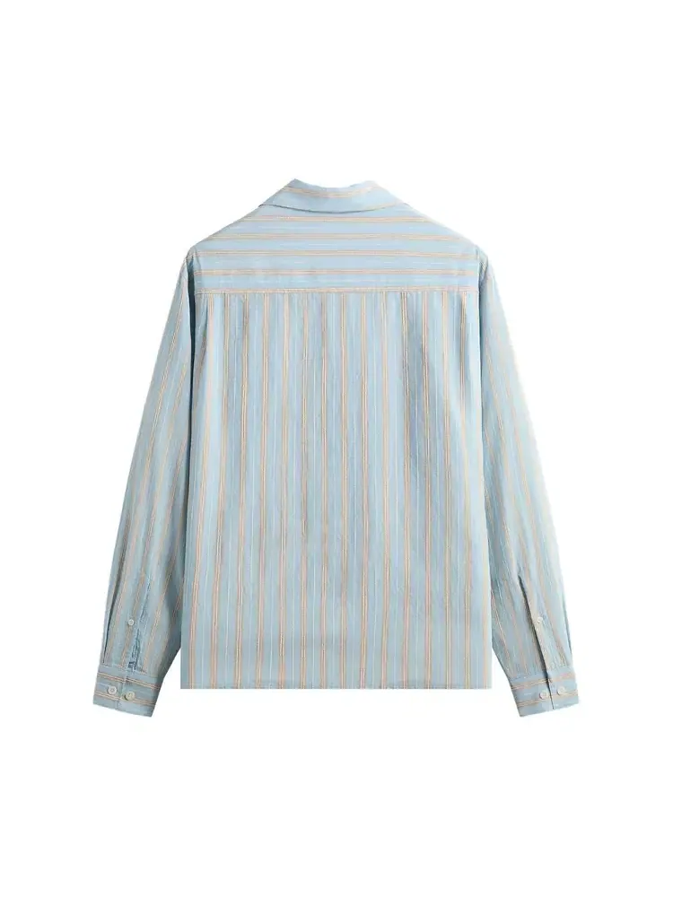 Рубашка Kith Barre Stripe Long Sleeve Gianni — изображение 2 из 2, синий