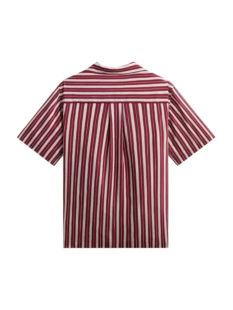 Рубашка с отложным воротником Kith Barre Stripe Thompson — изображение 2 из 2, красный