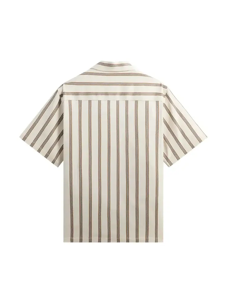Рубашка Kith Textured Stripe Thompson Camp Collar Shirt — изображение 2 из 2, бежевый