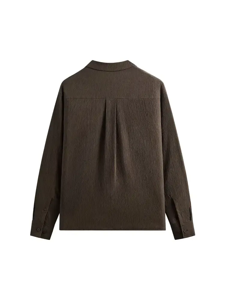 Рубашка Kith Crinkled Nylon Ugo Shirt — изображение 2 из 2, коричневый