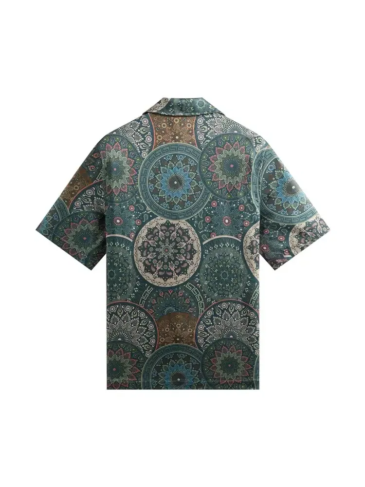 Рубашка с воротником-стойкой Kith Mosaic Mandala Thompson — изображение 2 из 2, зеленый