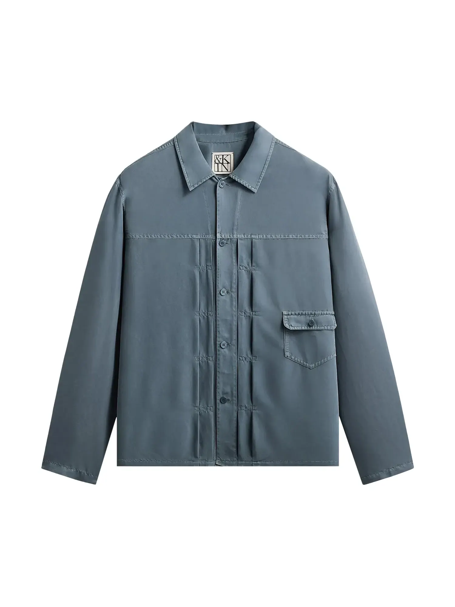Рубашка Kith & Kin Garment Dyed Silk Collared Yardley Shirt — изображение 1 из 2, бежевый