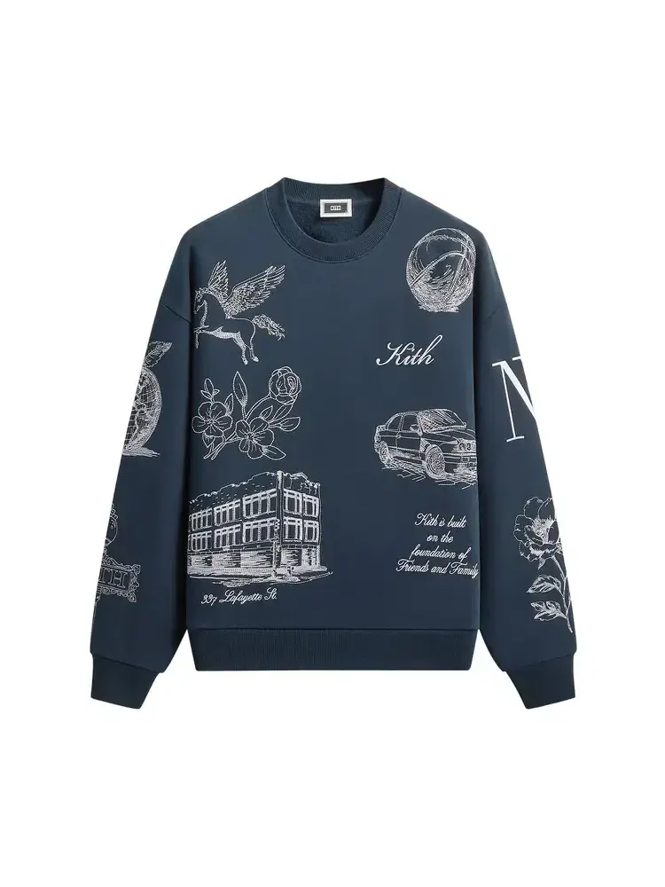 Свитшот Kith New York To The World Nelson Crewneck — изображение 1 из 2, черный