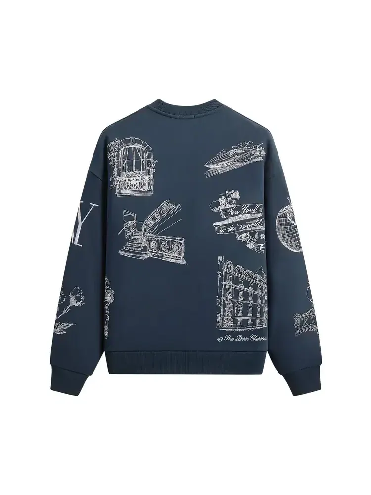 Свитшот Kith New York To The World Nelson Crewneck — изображение 2 из 2, черный
