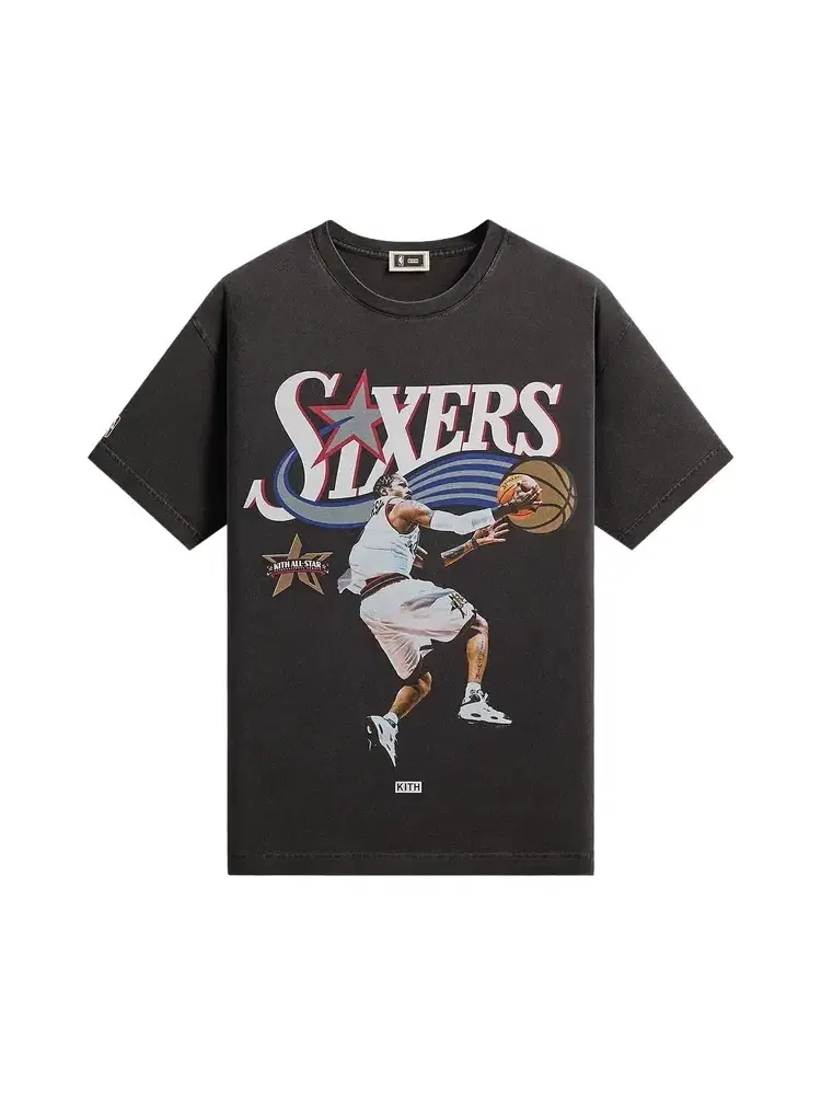 Футболка Kith For NBA All-Star Philadelphia 76ers Allen Iverson Vintage — изображение 1 из 2, черный