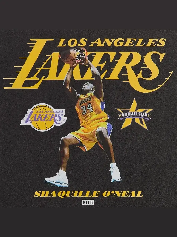 Футболка Kith For NBA All-Star Los Angeles Lakers Shaquille O — изображение 2 из 2, черный