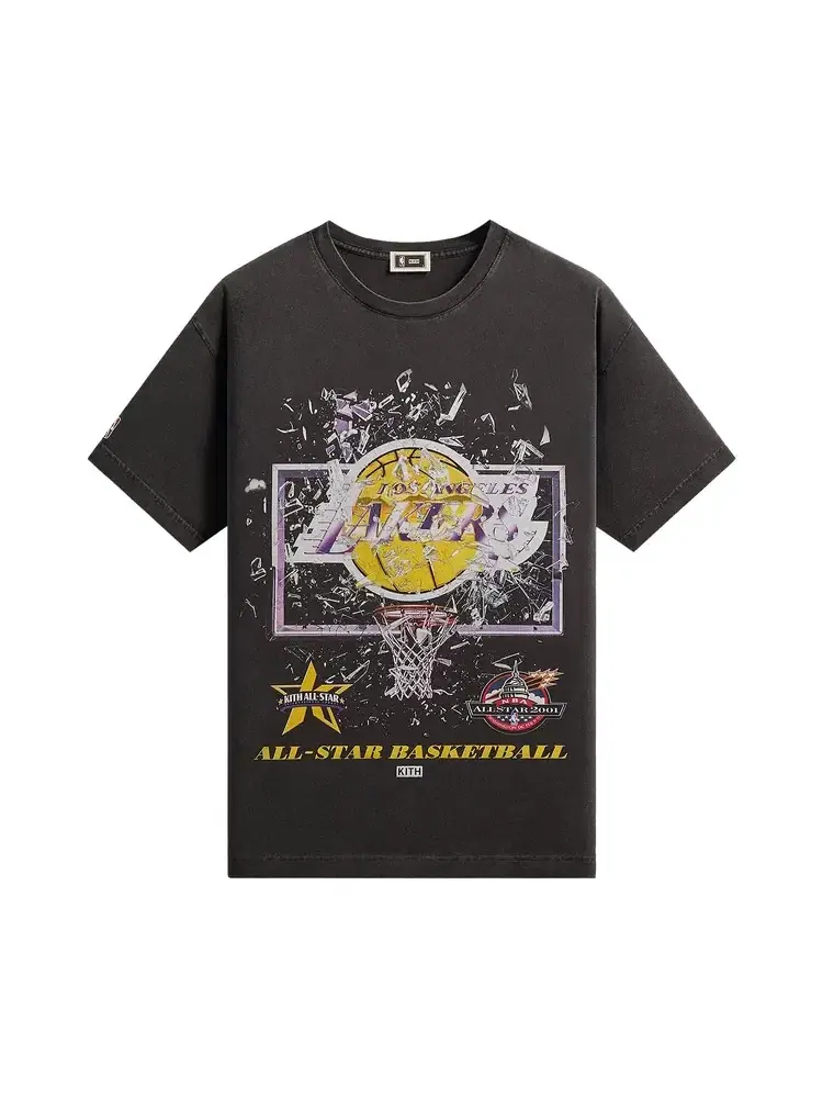 Футболка Kith For NBA All-Star Los Angeles Lakers Shattered Backboard Vintage — изображение 1 из 2, черный