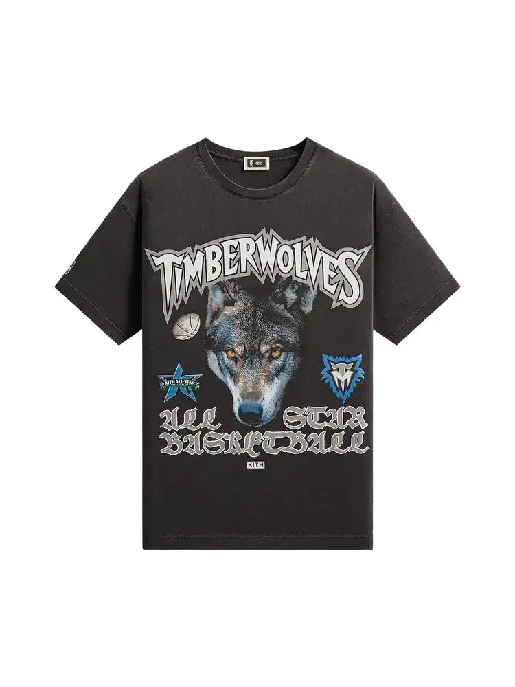 Футболка Kith For NBA All-Star Minnesota Timberwolves Vintage — изображение 1 из 2, черный