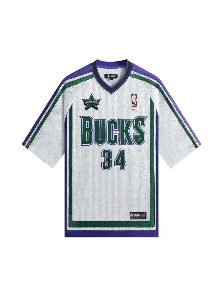 Футболка Kith For NBA All-Star Milwaukee Bucks Leon Shirt — изображение 1 из 2, белый