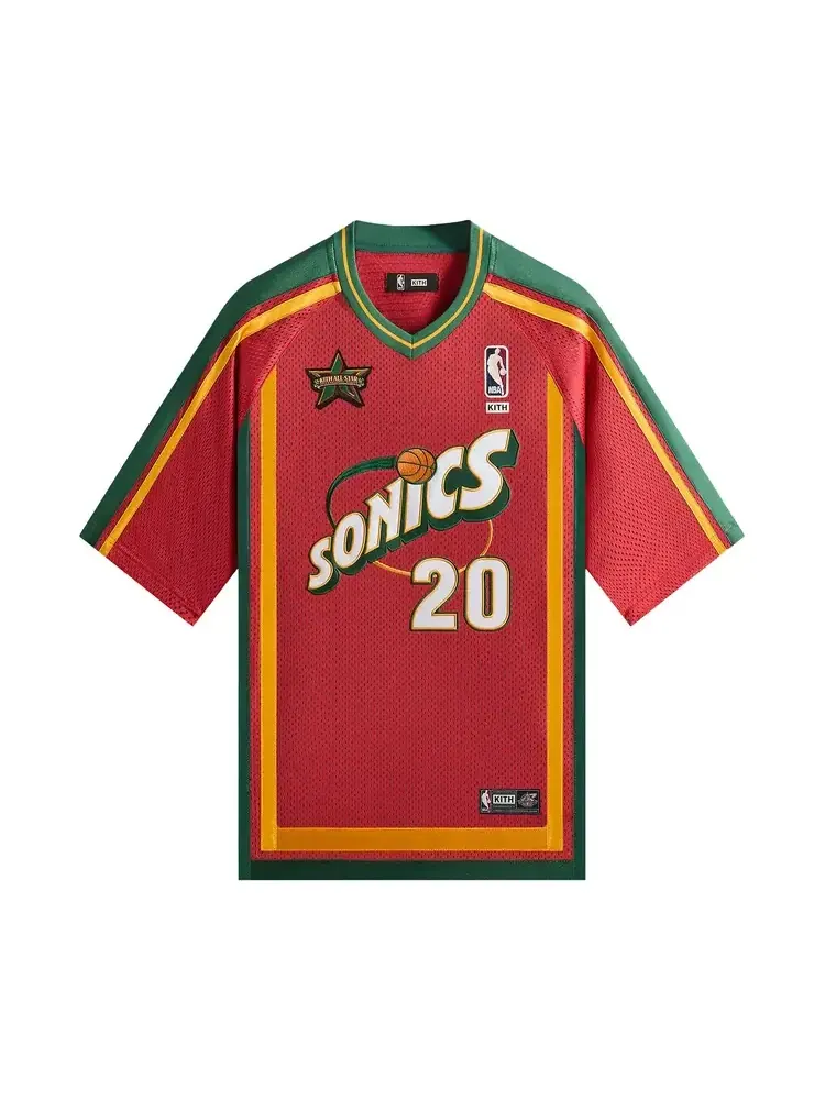 Футболка Kith For NBA All-Star Seattle Supersonics Leon Shirt — изображение 1 из 2, красный