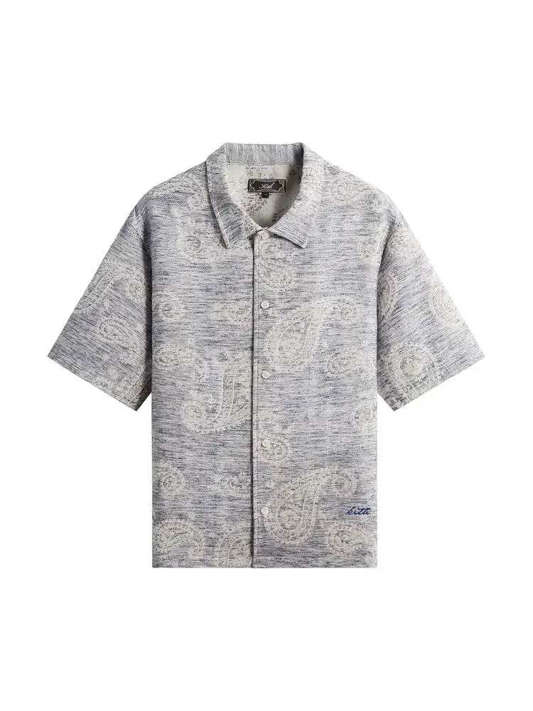 Рубашка Kith Heathered Paisley Torin Shirt — изображение 1 из 2, синий