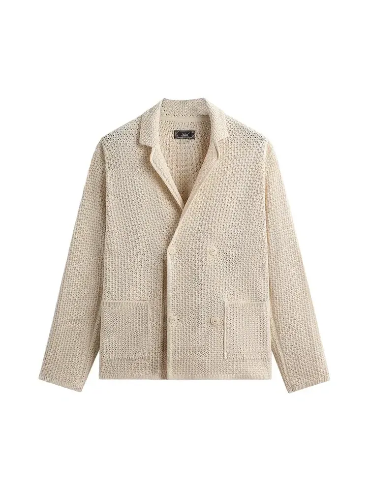 Вязаный крючком блейзер Kith Crochet Knit Raya Blazer — изображение 1 из 2, бежевый