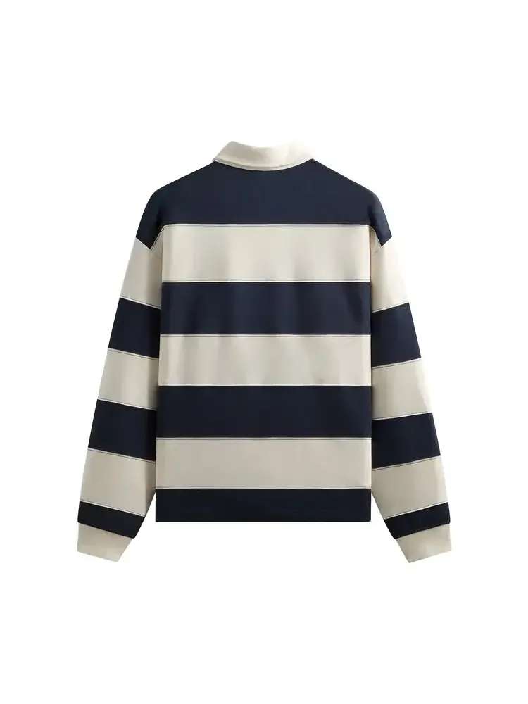 Рубашка Kith Compact Fleece Striped Rugby — изображение 2 из 2, черный