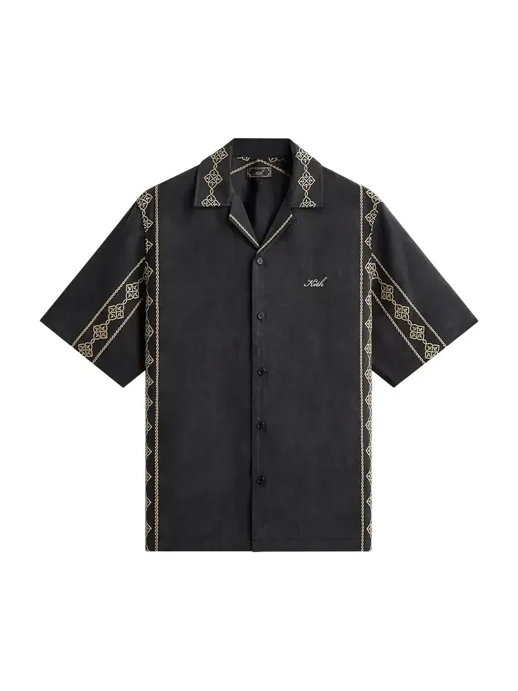 Рубашка с отложным воротником Kith Cupro Linen Thompson — изображение 1 из 2, черный