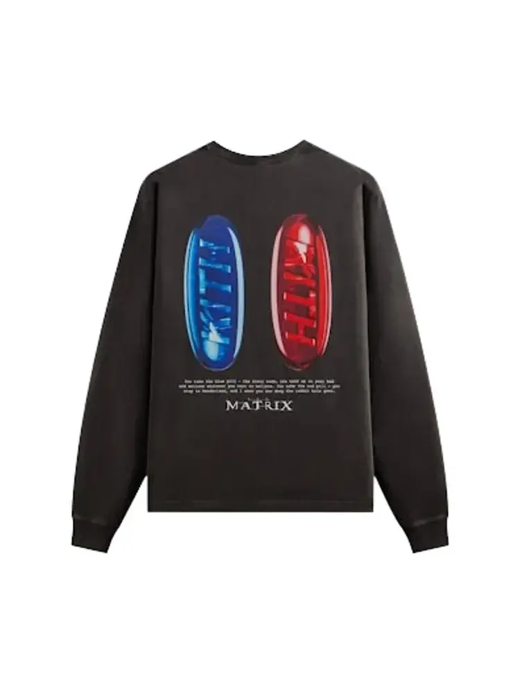 Футболка с длинным рукавом Kith For The Matrix Red Pill Blue Pill — изображение 2 из 2, черный