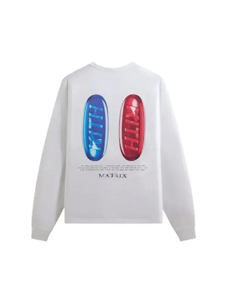 Футболка с длинным рукавом Kith For The Matrix Red Pill Blue Pill — изображение 2 из 2, белый