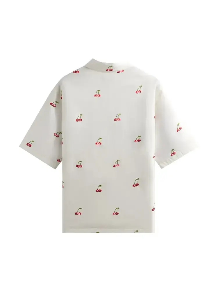 Рубашка Kith Embroidered Cherry Oxford Cotton Harvey Shirt — изображение 2 из 2, бежевый