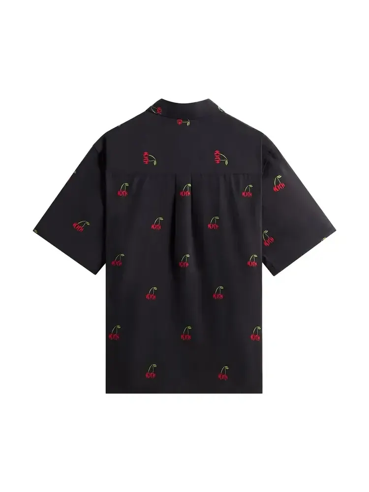 Рубашка Kith Printed Cherry Cupro Linen Beckham — изображение 2 из 2, черный