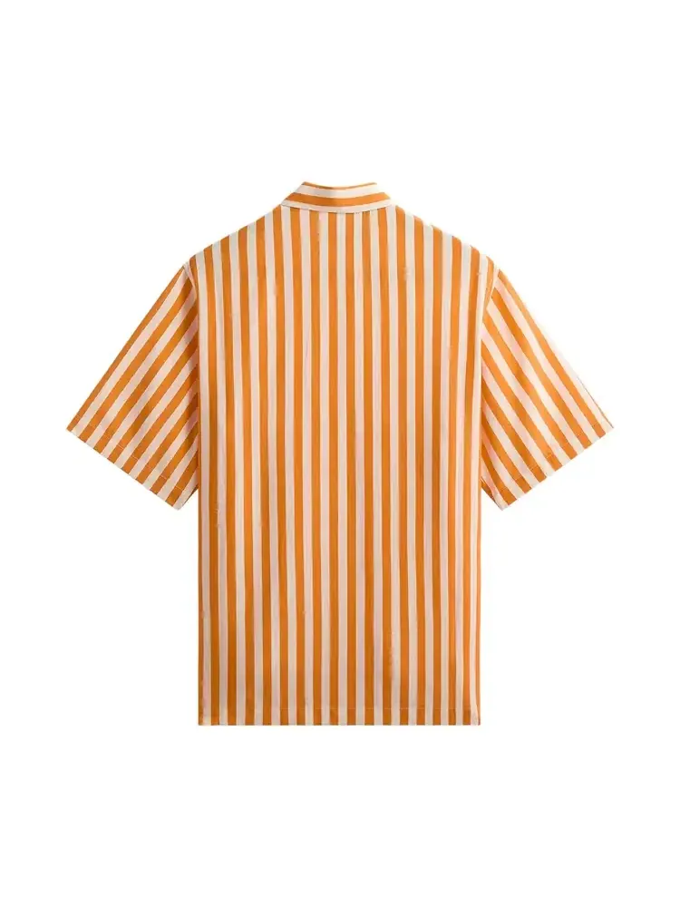 Полосатая рубашка Kith Striped Thompson Camp Collar Shirt — изображение 2 из 2, оранжевый