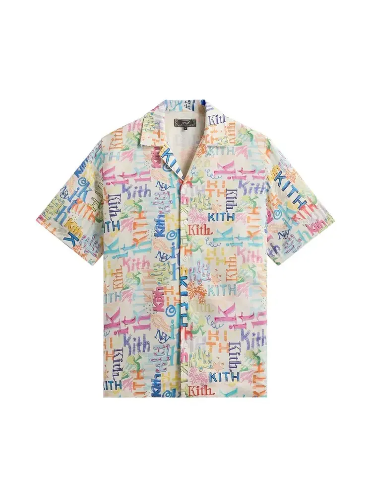 Рубашка с короткими рукавами Kith Thompson Camp Shirt — изображение 1 из 2, бежевый