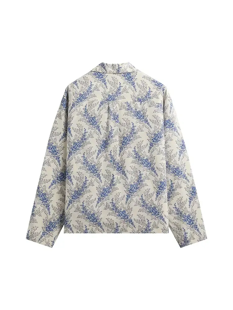 Рубашка Kith Cupro Linen Long Sleeve Adonis Shirt — изображение 2 из 2, серый